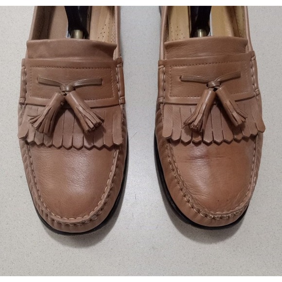 Sandro Moscoloni Men’s Brown Leather Loafer Slip On Shoe Size 10.5 main image 4